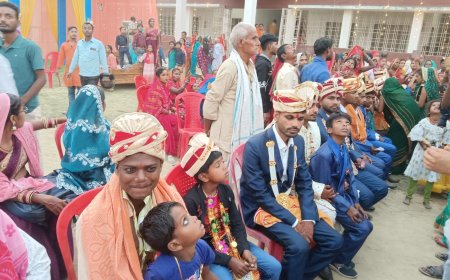 सीतामढ़ी :- सामूहिक कन्या विवाह अनुष्ठान मेजरगंज में संपन्न, 30 जोड़े वर-वधु परिणय सूत्र में बंधे,