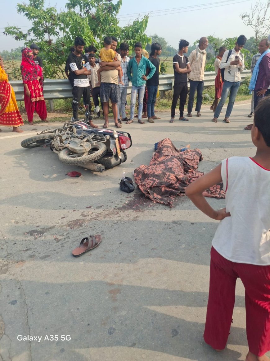 सीतामढी :- अज्ञात ट्रक की ठोकर से 36 वर्षीय राजा राम पासवान की मौत
