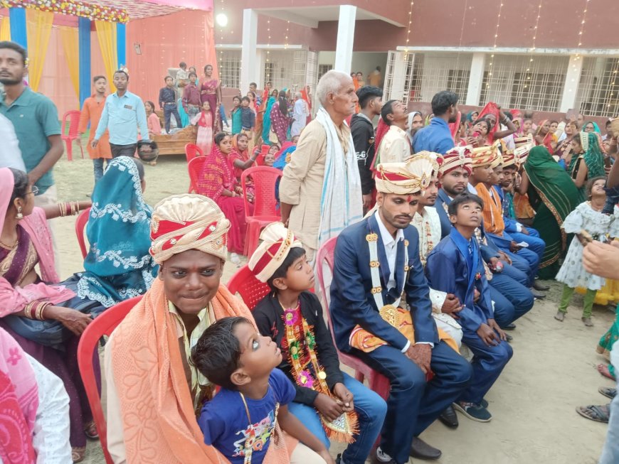 सीतामढ़ी :- सामूहिक कन्या विवाह अनुष्ठान मेजरगंज में संपन्न, 30 जोड़े वर-वधु परिणय सूत्र में बंधे,