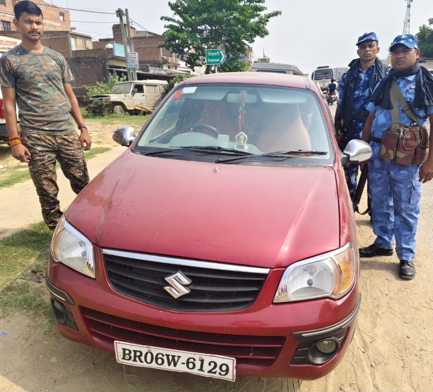 रामगढ़वा : थानाध्यक्ष ने सघन वाहन चेकिंग अभियान में ऑल्टो कार सहित भारी मात्रा में लाखों की नशीली दवा को बरामद किया