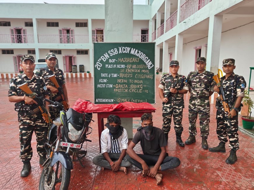 सीतामढ़ी :- गांजा के साथ दो नेपाली तस्कर गिरफ्तार
