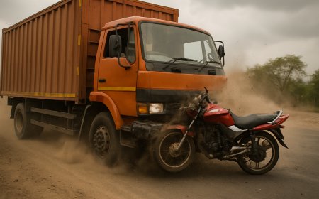 चिरैया : बाइक-ट्रक की टक्कर में युवक की मौत, ट्रक चालक फरार