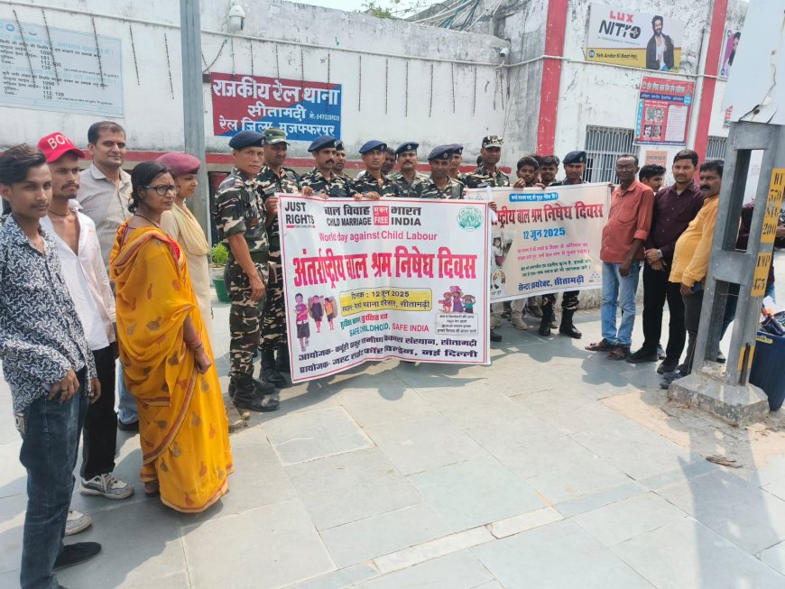 सीतामढ़ी :- अंतराष्ट्रीय बाल श्रम निषेध दिवस के अवसर पर कर्पूरी ठाकुर ग्रामीण विकास संस्थान द्वारा कार्यशाला का आयोजन किया गया।