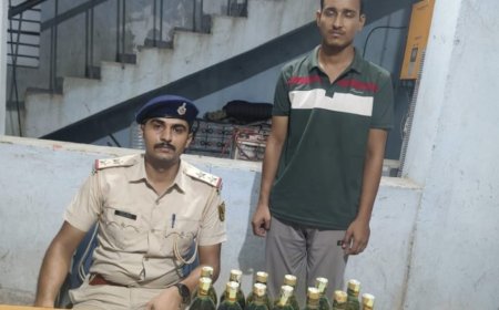 सीतामढ़ी :- अवर निरीक्षक शिवम कुमार ने शराब के साथ धंधेबाज को किया गिरफ्तार