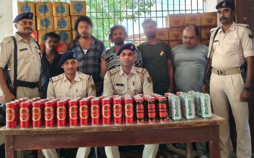सीतामढ़ी: भिट्ठा थाना क्षेत्र में ऑटो से 65 पेटी नेपाली बीयर बरामद, पांच अभियुक्त गिरफ्तार