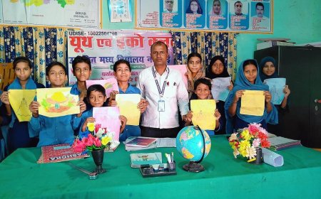 सुगौली: पेटिंग प्रतियोगिता से होता है बच्चों में रचनात्मक विकास - सैदुल्लाह