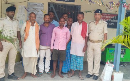 सुगौली: पुलिस की बड़ी कार्रवाई: 7 गिरफ्तार, न्यायिक हिरासत में भेजे गए