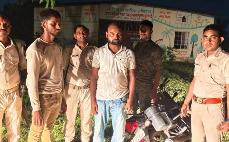 मोतिहारी : भोपतपुर पुलिस की बड़ी कार्रवाई, देशी कट्टा व कारतूस के साथ दो युवक गिरफ्तार, बाइक जब्त