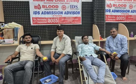 सीतामढ़ी :- इंडियन रेड क्रॉस सोसाइटी शाखा पुपरी के द्वारा जिले के थैलेसीमिया पीड़ित बच्चों के सहायतार्थ स्वैच्छिक रक्तदान शिविर का आयोजन किया गया