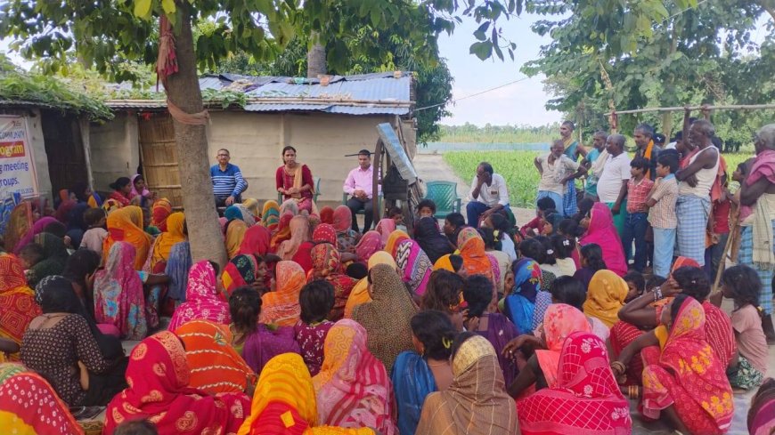 मतदान जागरूकता कार्यक्रम आयोजित, महिलाओं को किया गया मतदान हेतु प्रेरित