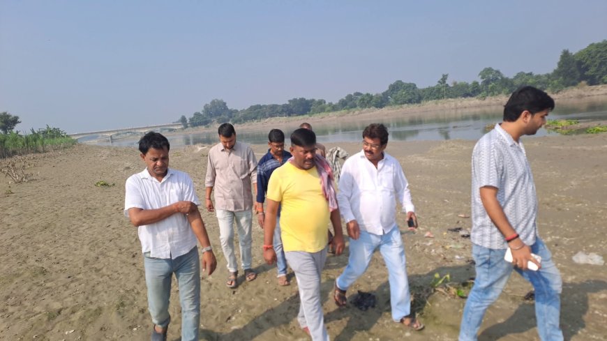 सुगौली: छठ पूजा की तैयारी तेज, सिकरहना घाट का हुआ मुआयना