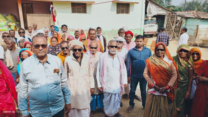 सीतामढ़ी :- निः शुल्क आंख जांच शिविर में सैकड़ों लोगों का हुआ आंख की जांच