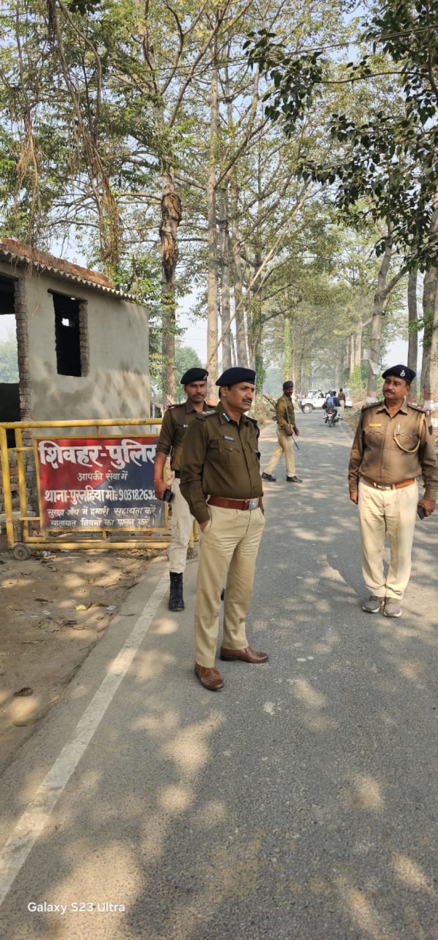 सीतामढ़ी :~ शिवहर एसपी ने जिला बॉर्डर  निरीक्षण