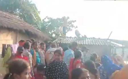 रामगढ़वा : बिजली शॉर्ट सर्किट से लगी आग, तीन मवेशी झुलसे, कपड़े समेत सामान जलकर राख