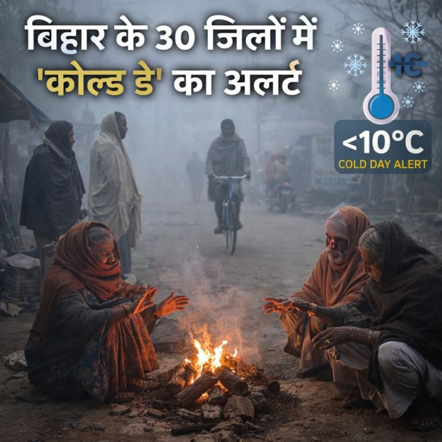 बिहार के 30 जिलों में 'कोल्ड डे' का अलर्ट, 10 डिग्री के नीचे पहुंचा तापमान