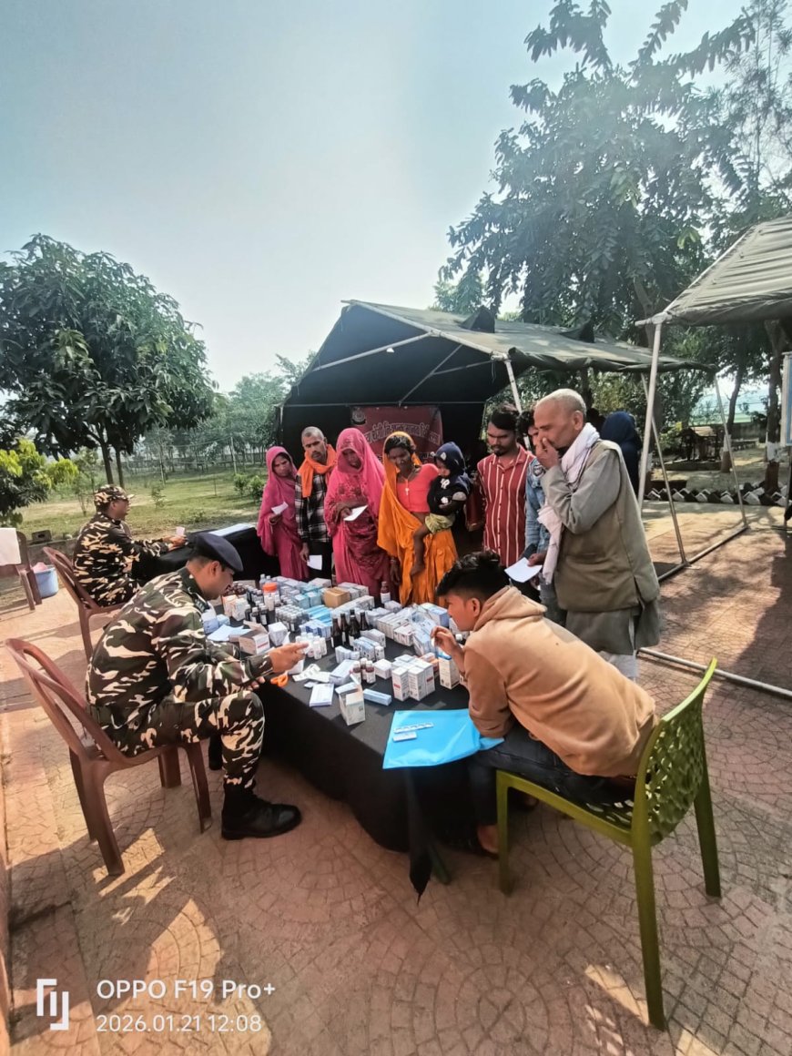 सीतामढ़ी :- एसएसबी द्वारा चिकित्सा शिविर का आयोजन किया गया 