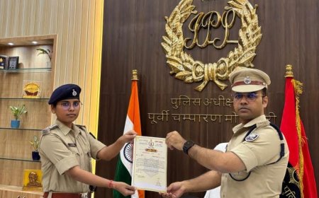 आदापुर थाना की बड़ी उपलब्धि, थानाध्यक्ष को मिला सम्मान