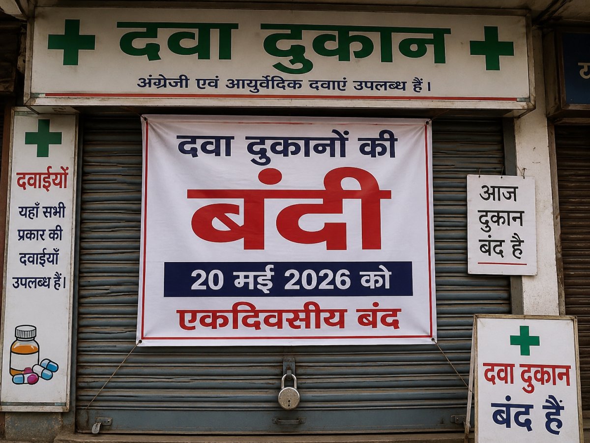 20 मई को देशभर में दवा दुकानों की बंदी, ऑनलाइन दवा कंपनियों के खिलाफ बड़ा विरोध