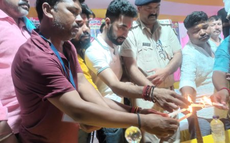 रामगढ़वा में डिसीसी टूर्नामेंट क्रिकेट क्लब का RVSR उर्फ थारू भाई के सौजन्य से मैंच का  भव्य उद्घाटन,गणमान्यों ने किया हर्ष व्यक्त