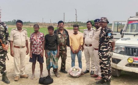 भारत-नेपाल सीमा पर संयुक्त कार्रवाई, 41 बोतल कस्तूरी शराब, 5 लीटर कच्ची शराब बरामद, तीन तस्कर गिरफ्तार