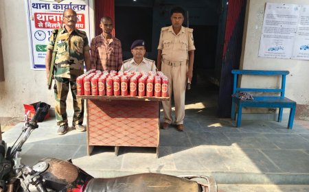 घोड़ासहन : 42 लीटर बीयर के साथ एक तस्कर गिरफ्तार, मोटरसाइकिल जब्त