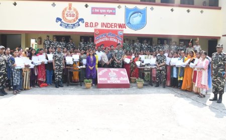 सीतामढ़ी :- 51वीं वाहिनी एसएसबी परिसर में श्रद्धापूर्वक  मनाई गई विश्वकर्मा पूजा