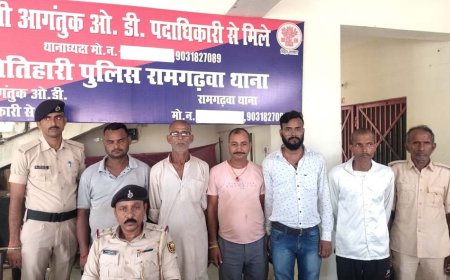 रामगढ़वा : थाना पुलिस की बड़ी कार्रवाई, शराब सेवन और वारंट मामलों में 5 गिरफ्तार