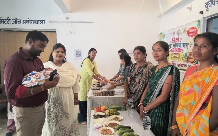 पोषण मेले में दिखी स्थानीय खाद्य विविधता, परिवार संग पहुंचे पूसा बीडीओ
